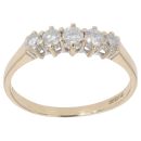 9ct Yellow Gold 0.50ct Brilliant Cut Diamond Five Stone Ring