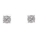9ct White Gold 0.26cts Diamond Stud Earrings by Anya Belle