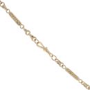 9ct Yellow Gold Bar and Rope Link Chain 20"