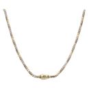 14ct Yellow And White Gold Monaco Spin Plain Lock Twist Chain 24"