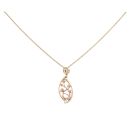 9ct Yellow and Rose Gold Clogau Vine Of Life Pendant and Chain 18"