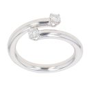 18ct White Gold 0.25ct Brilliant Cut Diamond Two Stone Ring