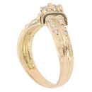 18ct Yellow Gold 0.17ct Brilliant Cut Diamond Fancy Ring