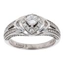 9ct White Gold 0.50ct Diamond Cluster Ring