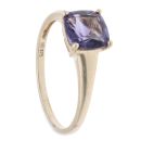 9ct Yellow Gold Single Stone Amethyst Ring