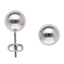 Silver Ball Stud Earrings