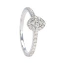 9ct White Gold 0.41ct Diamond Marquise Cluster Ring by Anya Belle