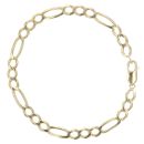 9ct Yellow Gold Figaro Bracelet 9"