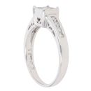 18ct White Gold 0.33ct Princess Cut Diamond Cluster Ring