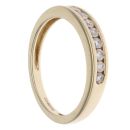 9ct Yellow Gold 0.25ct Brilliant Cut Diamond Half Eternity Ring