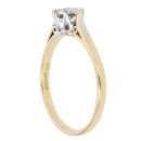 18ct Yellow Gold 0.25ct Brilliant Cut Diamond Solitaire Ring