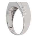 Silver Cubic Zirconia Square Ring By Icesia