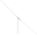 Silver Cubic Zirconia Moon Pendant And Chain 18"