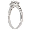 18ct White Gold 0.50ct Brilliant Cut Diamond Trilogy Ring