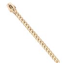 14ct Yellow Gold Monaco Classic Plain Lock Bracelet 6.5"
