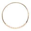 9ct Yellow Gold Cubic Zirconia Hinged Bangle