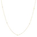 9ct Yellow Gold Ball Accent Curb Chain 18"