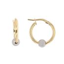 9ct Yellow Gold Glitterball Hoop Earrings