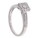 18ct White Gold 0.32ct Brilliant Cut Diamond Cluster Ring