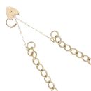 9ct Yellow Gold Heart Charm Bracelet 7.5"