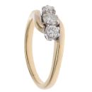 18ct Yellow Gold 0.35ct Brilliant Cut Diamond Trilogy Ring