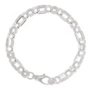 Silver Belcher Bracelet 9" By Icesia