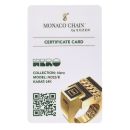 14ct Yellow Gold Monaco Black Cubic Zirconia Curb Detail Signet Ring