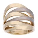 14ct Yellow And White Gold Woven Ring