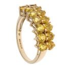 9ct Yellow Gold Citrine Two Row Ring