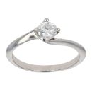 Platinum 0.33ct Diamond Twist Solitaire Ring