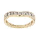 18ct Yellow Gold 0.33ct Brilliant Cut Diamond Wishbone Ring