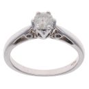9ct White Gold 0.50ct Brilliant Cut Diamond Solitaire Ring