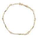 9ct Yellow Gold 0.05ct Diamond Bracelet 7"