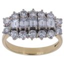 18ct Yellow Gold 1.50ct Diamond Cluster Ring