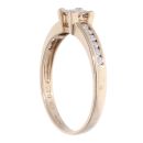 9ct Yellow Gold 0.33ct Princess and Brilliant Cut Diamond Cluster Ring