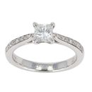 Platinum 0.75cts Princess Cut Solitaire Ring