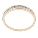 9ct Yellow Gold 0.25ct Brilliant Cut Diamond Half Eternity Ring