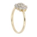 9ct Yellow Gold 0.50ct Brilliant Cut Diamond Cluster Ring