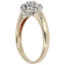 9ct Yellow Gold 0.35ct Brilliant Cut Diamond Cluster Ring