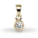 9 Carat Yellow Gold 20pts Rubover Pendant