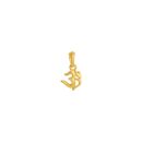 22ct Yellow Gold Om Symbol Pendant