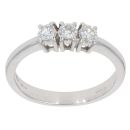 14ct White Gold 0.33ct Brilliant Cut Diamond Trilogy Ring