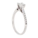 Platinum 0.60ct Princess Cut Diamond Solitaire Ring