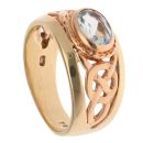 9ct Yellow And Rose Gold Aquamarine Clogau Single Stone Ring