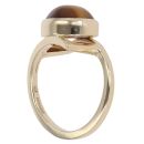 9ct Yellow Gold Single Stone Tiger's Eye Cabochon Ring