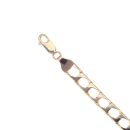 9ct Yellow Gold Square Curb Bracelet 8"