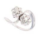 18ct White Gold 0.80ct Brilliant Cut Diamond Cluster Ring