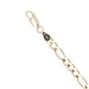 9ct Yellow Gold Figaro Bracelet 7.5"