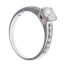 9ct White Gold Single Stone Moissanite Ring