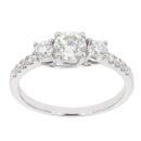 18ct White Gold 1ct Diamond Trilogy Ring by Anya Belle